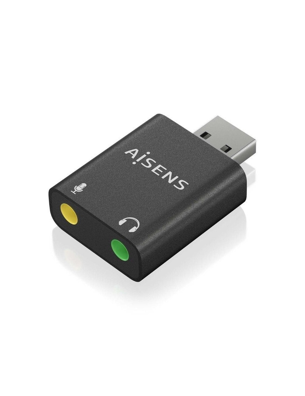 Tarjeta de Sonido Aisens A106-0768/ USB Macho - 2x Jack 3.5 Hembra