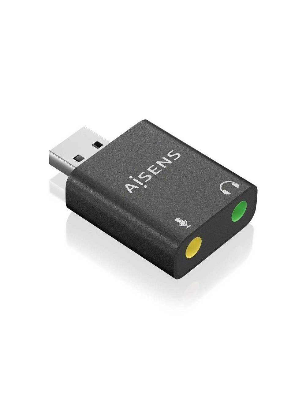 Tarjeta de Sonido Aisens A106-0768/ USB Macho - 2x Jack 3.5 Hembra