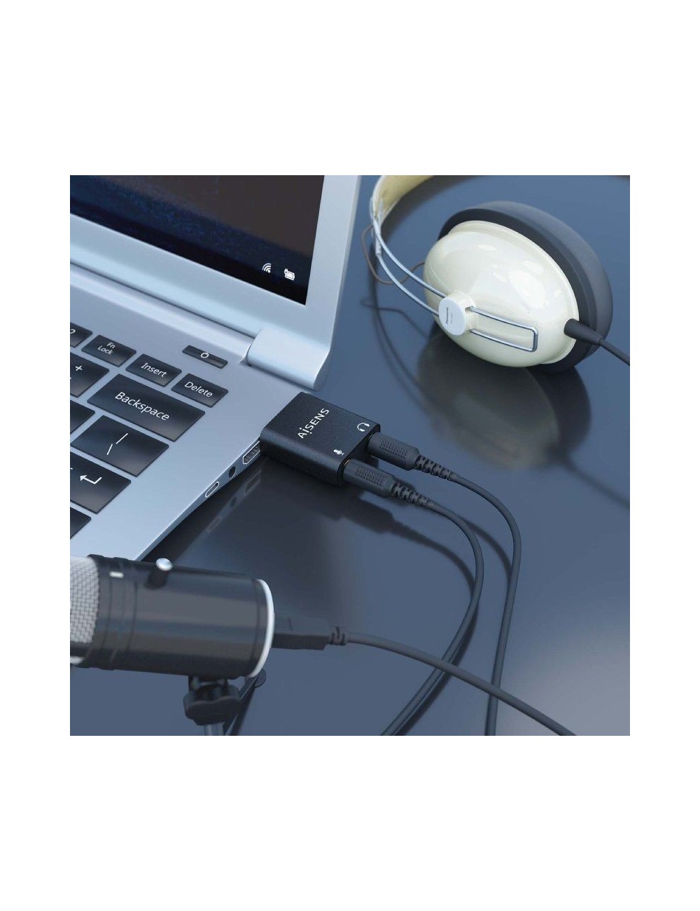 Tarjeta de Sonido Aisens A106-0768/ USB Macho - 2x Jack 3.5 Hembra