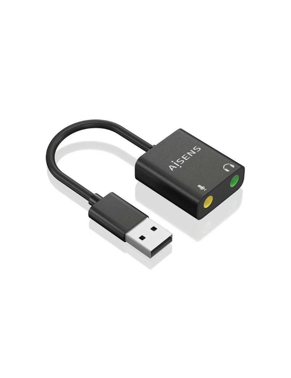 Tarjeta de Sonido Aisens A106-0769/ USB Macho - 2xJack 3.5 Hembra