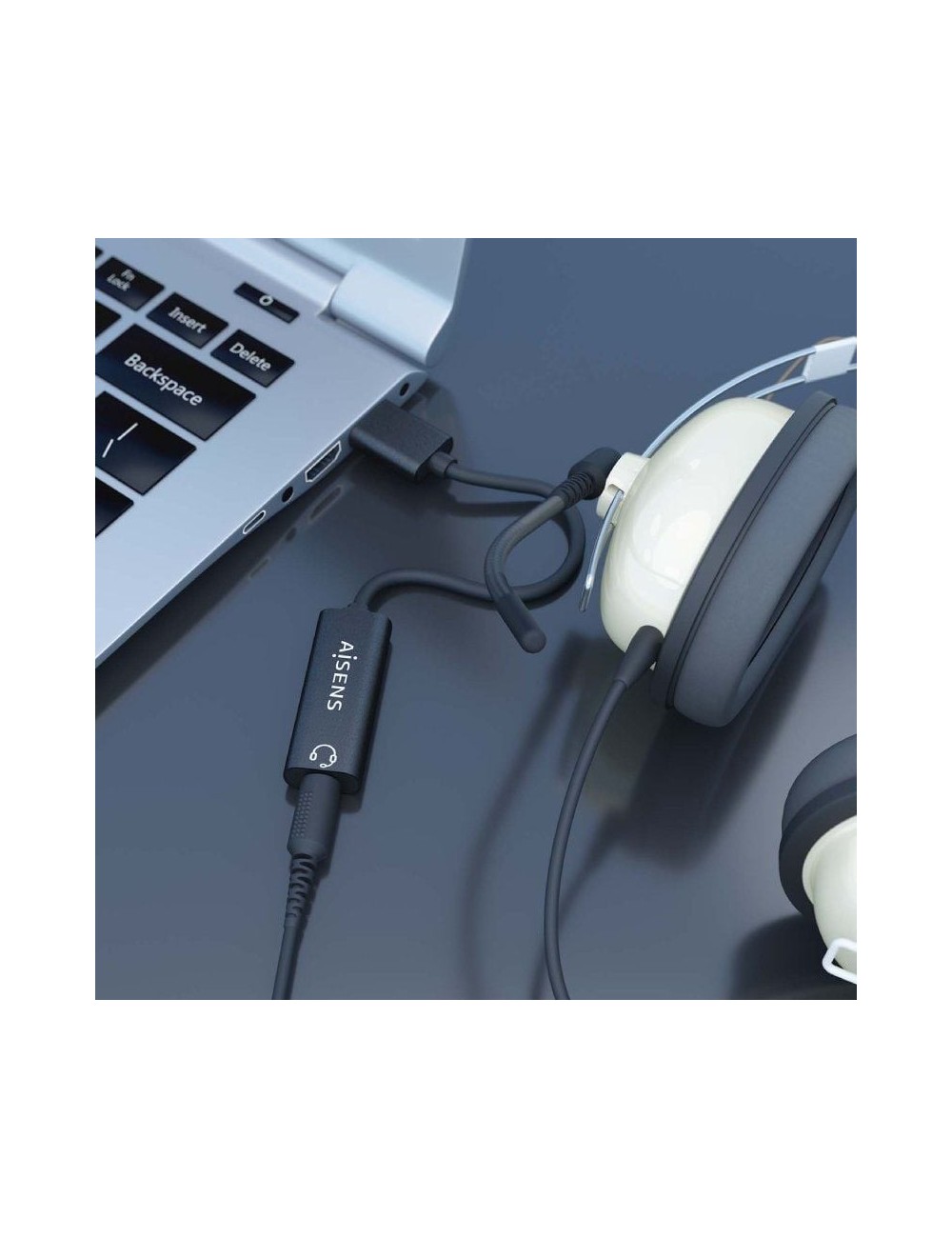 Tarjeta de Sonido Aisens A106-0770/ USB Macho - Jack 3.5 Hembra