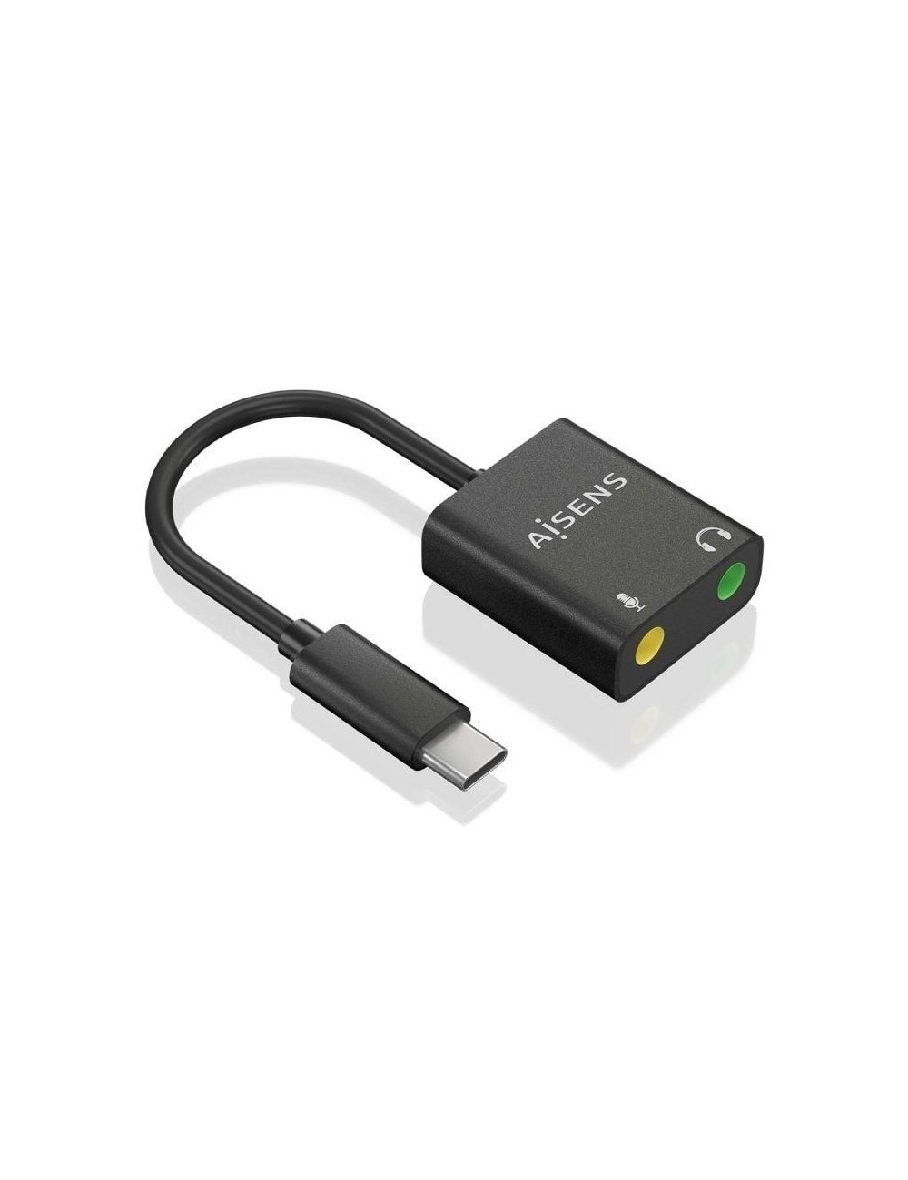 Tarjeta de Sonido Aisens A109-0767/ USB-C Macho - 2xJack 3.5 Hembra