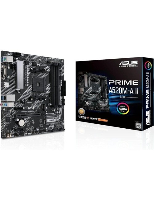 Placa Base Asus Prime A520M-A II/CSM Socket AM4/ DDR4/ PCIe 3.0/ Micro ATX