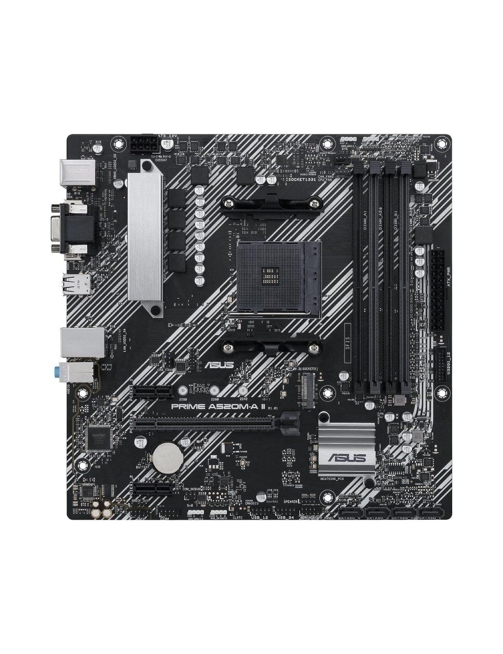 Placa Base Asus Prime A520M-A II/CSM Socket AM4/ DDR4/ PCIe 3.0/ Micro ATX