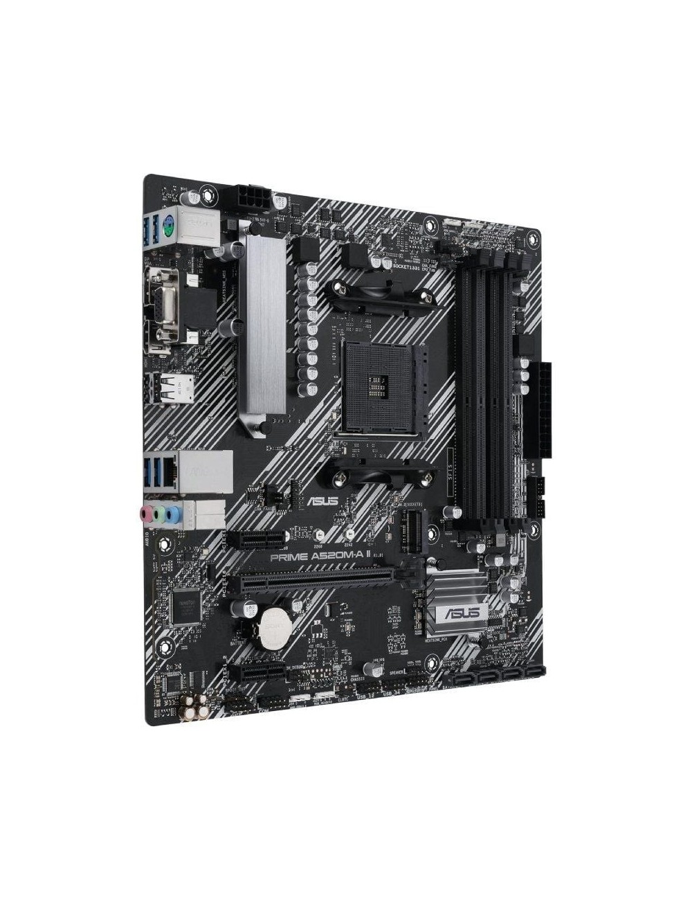 Placa Base Asus Prime A520M-A II/CSM Socket AM4/ DDR4/ PCIe 3.0/ Micro ATX