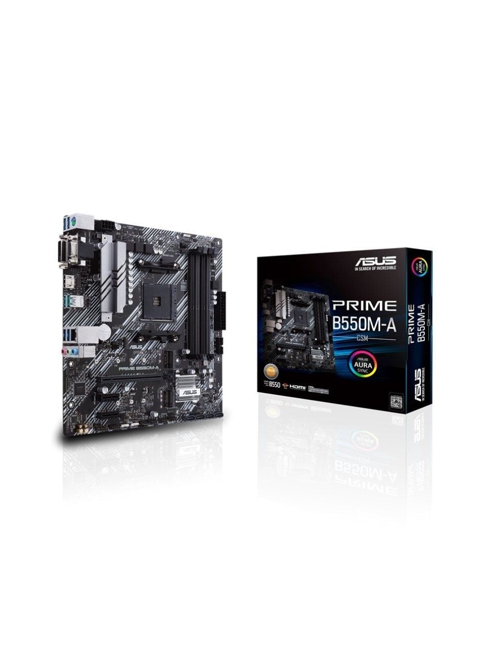 Placa Base Asus Prime B550M-A/CSM Socket AM4/ DDR4/ PCIe 4.0/ Micro ATX