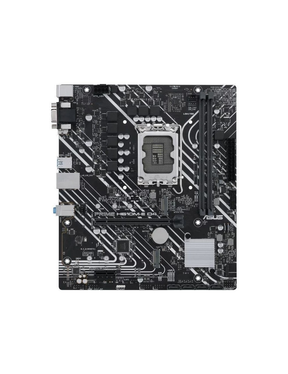 Placa Base Asus Prime H610M-E D4-CSM/ Socket 1700/ DDR4/ PCIe 4.0/ Micro ATX