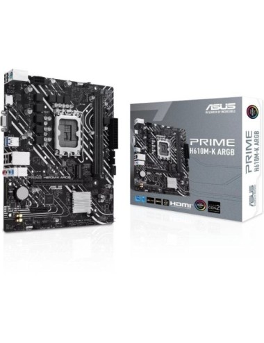 Placa Base Asus Prime H610M-K ARGB Socket 1700/ DDR5/ PCIe 4.0/ Micro ATX