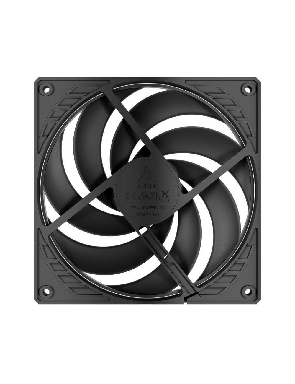 Ventilador Arctic P14 Slim PWM PST/ 14cm/ Negro