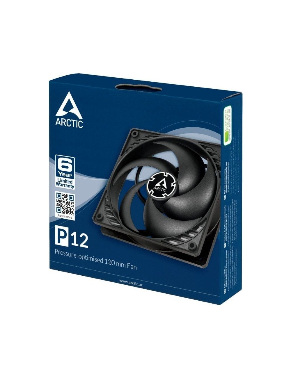 Ventilador Arctic P12/ 12cm/ Negro