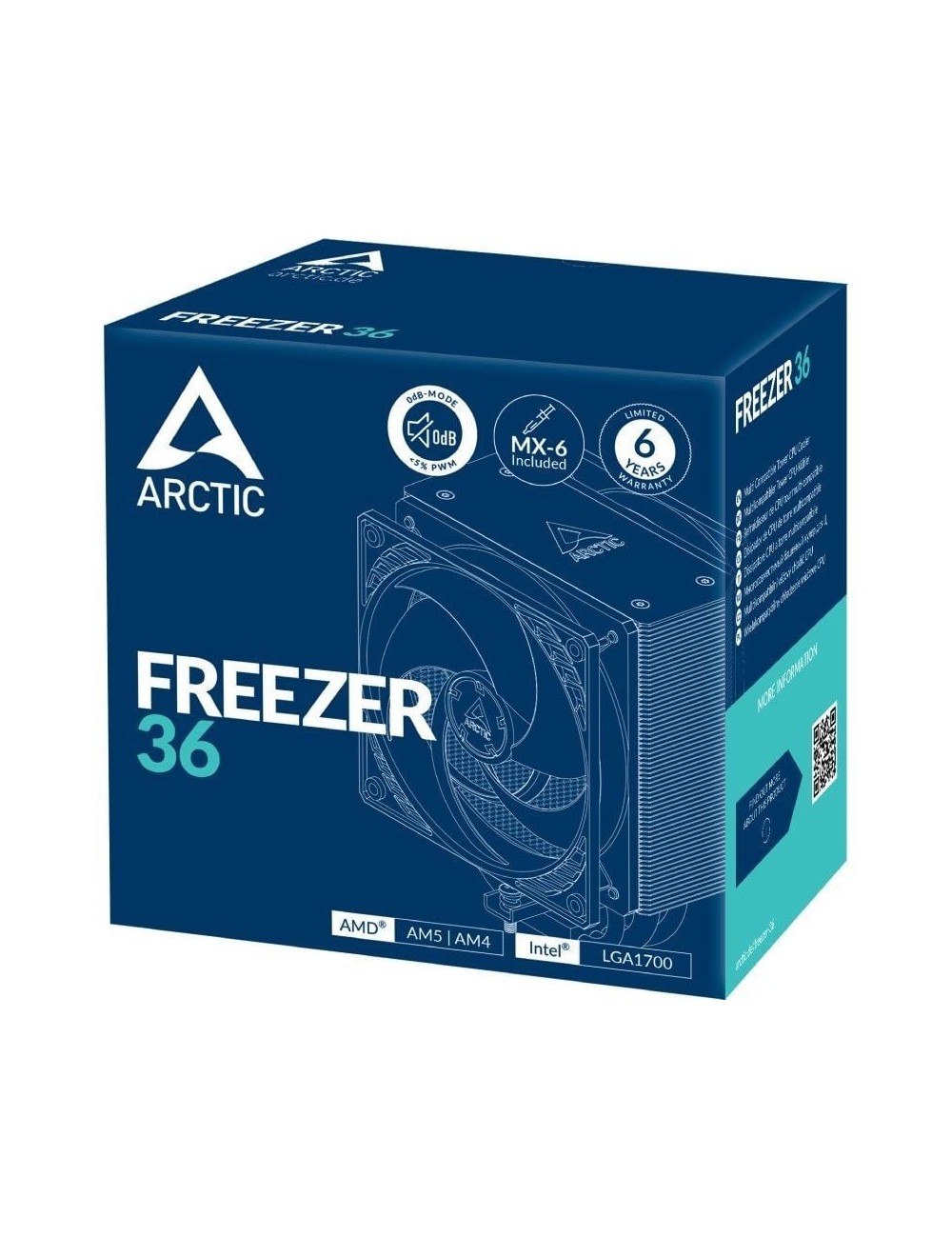 Ventilador con Disipador Arctic Freezer 36/ 12cm