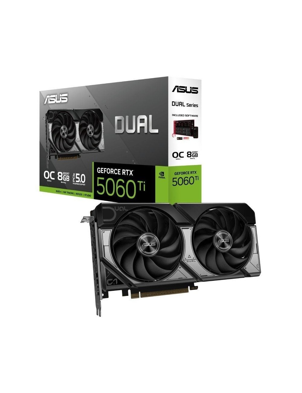 Tarjeta Gráfica Asus Dual GeForce RTX 5060 Ti OC/ 8GB GDDR7