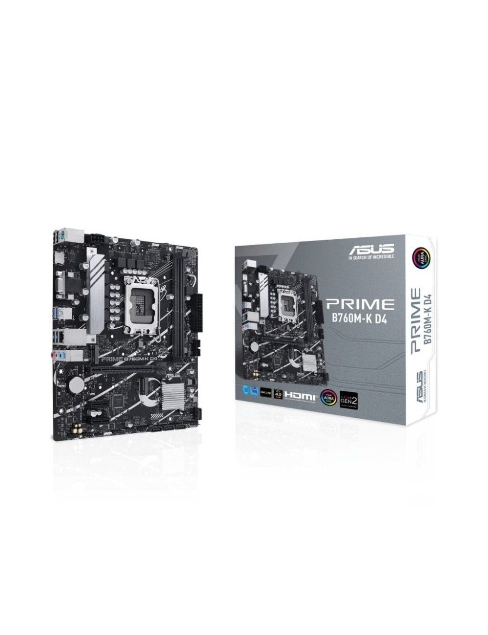 Placa Base Asus Prime B760M-K D4 Socket 1700/ DDR4/ PCIe 4.0/ Micro ATX