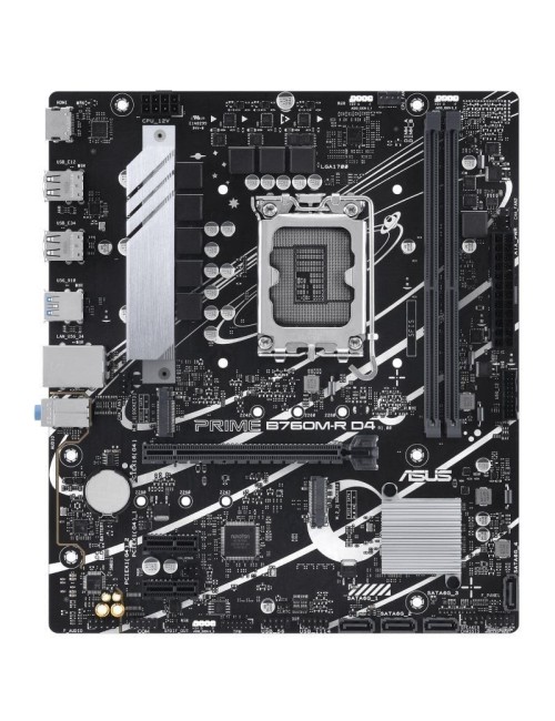 Placa Base Asus Prime B760M-R D4 Socket 1700/ DDR4/ PCIe 4.0/ Micro ATX