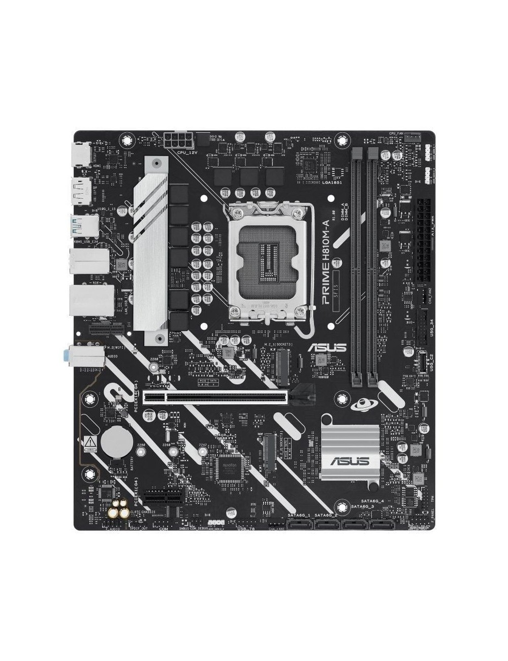 Placa Base Asus Prime H810M-A-CSM Socket 1851/ DDR5/ PCIe 4.0/ Micro ATX
