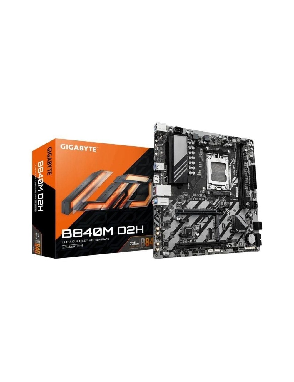 Placa Base Gigabyte B840M D2H Socket AM5/ DDR5/ PCIe 4.0/ Micro ATX