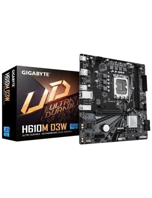 Placa Base Gigabyte H610M D3W Socket 1700/ DDR5/ PCIe 4.0/ Micro ATX