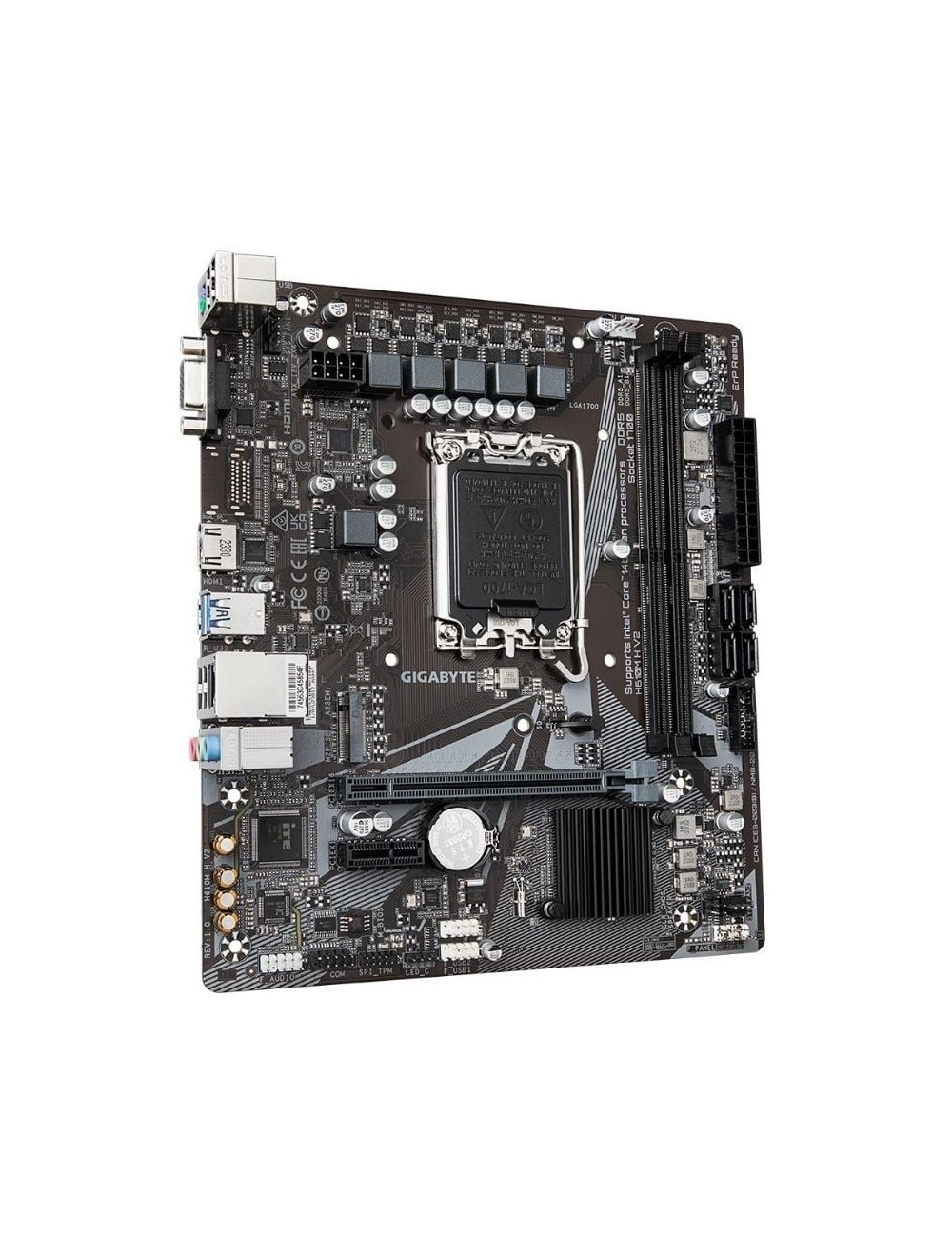 Placa Base Gigabyte H610M H V2 Socket 1700/ DDR5/ PCIe 4.0/ Micro ATX