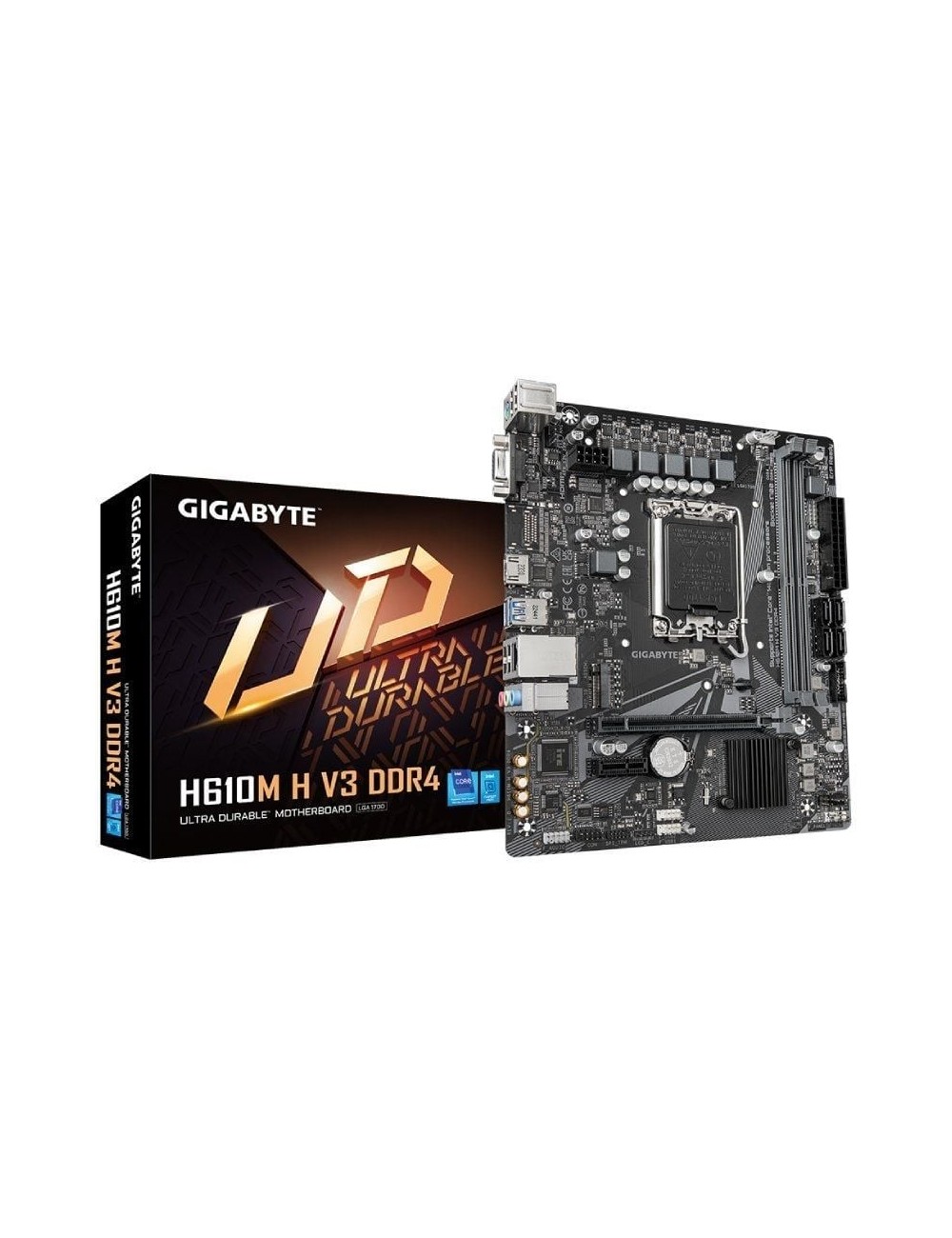 Placa Base Gigabyte H610M H V3 DDR4 Socket 1700/ DDR4/ PCIe 4.0/ Micro ATX