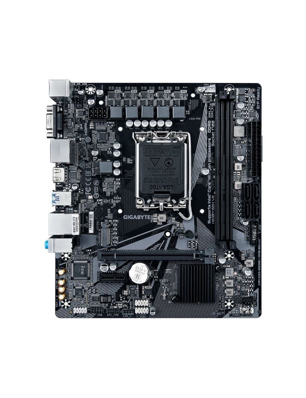 Placa Base Gigabyte H610M S2H V2 Socket 1700/ DDR5/ PCIe 4.0/ Micro ATX