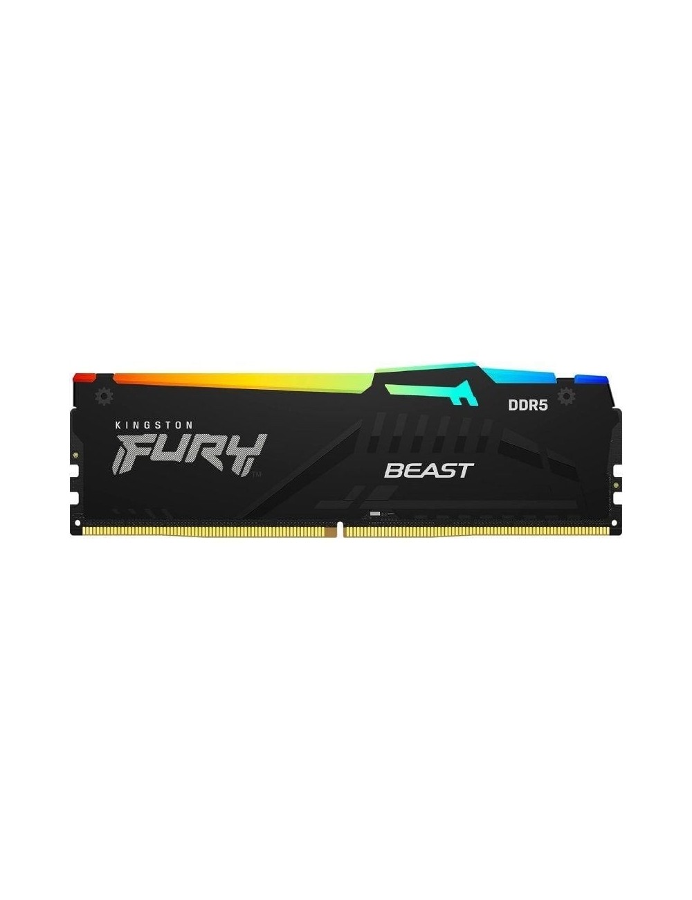 Memoria RAM Kingston FURY Beast RGB 16GB/ DDR5/ 5600MHz/ 1.25V/ CL40/ DIMM