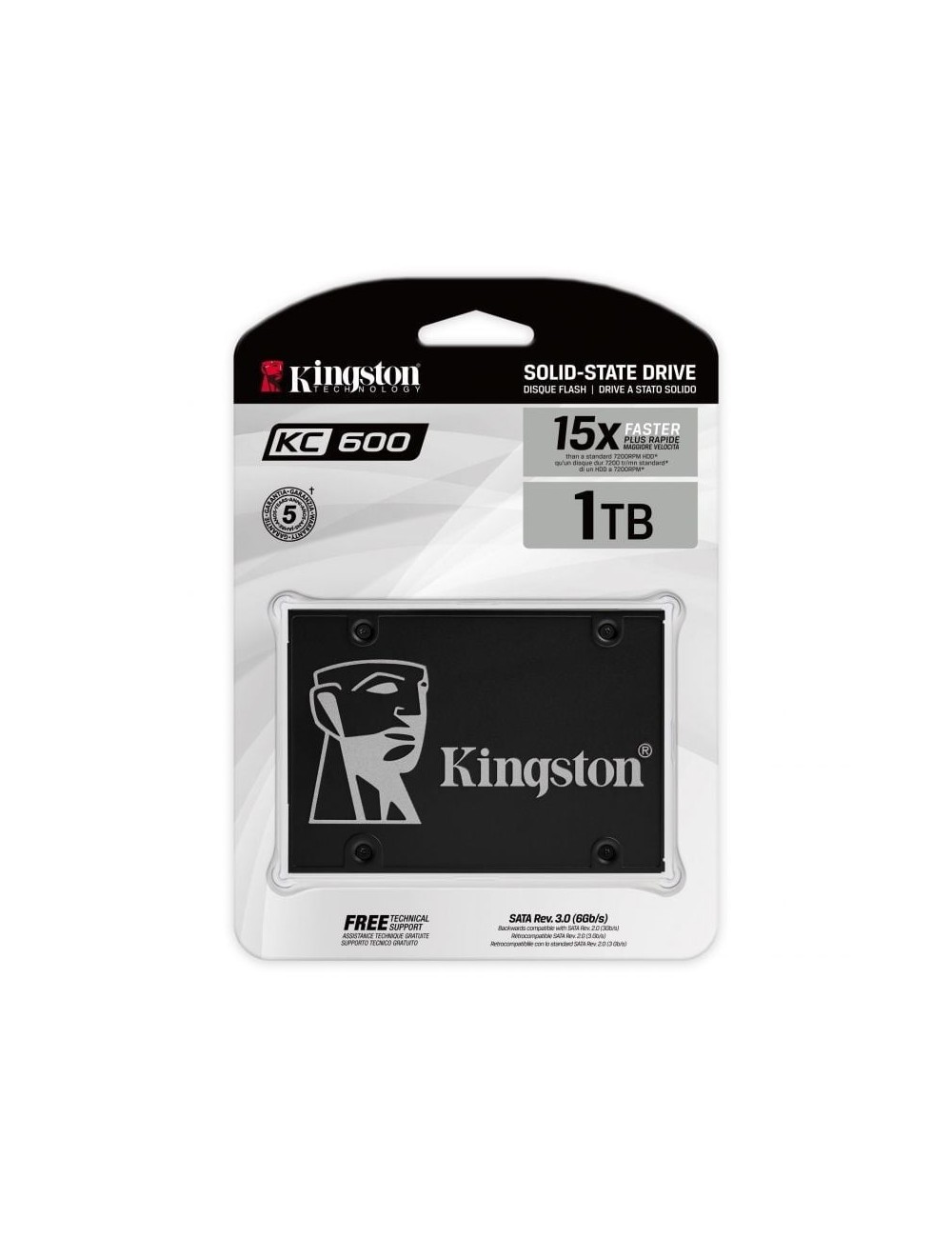 Disco SSD Kingston KC600 1TB/ SATA III/ Full Capacity