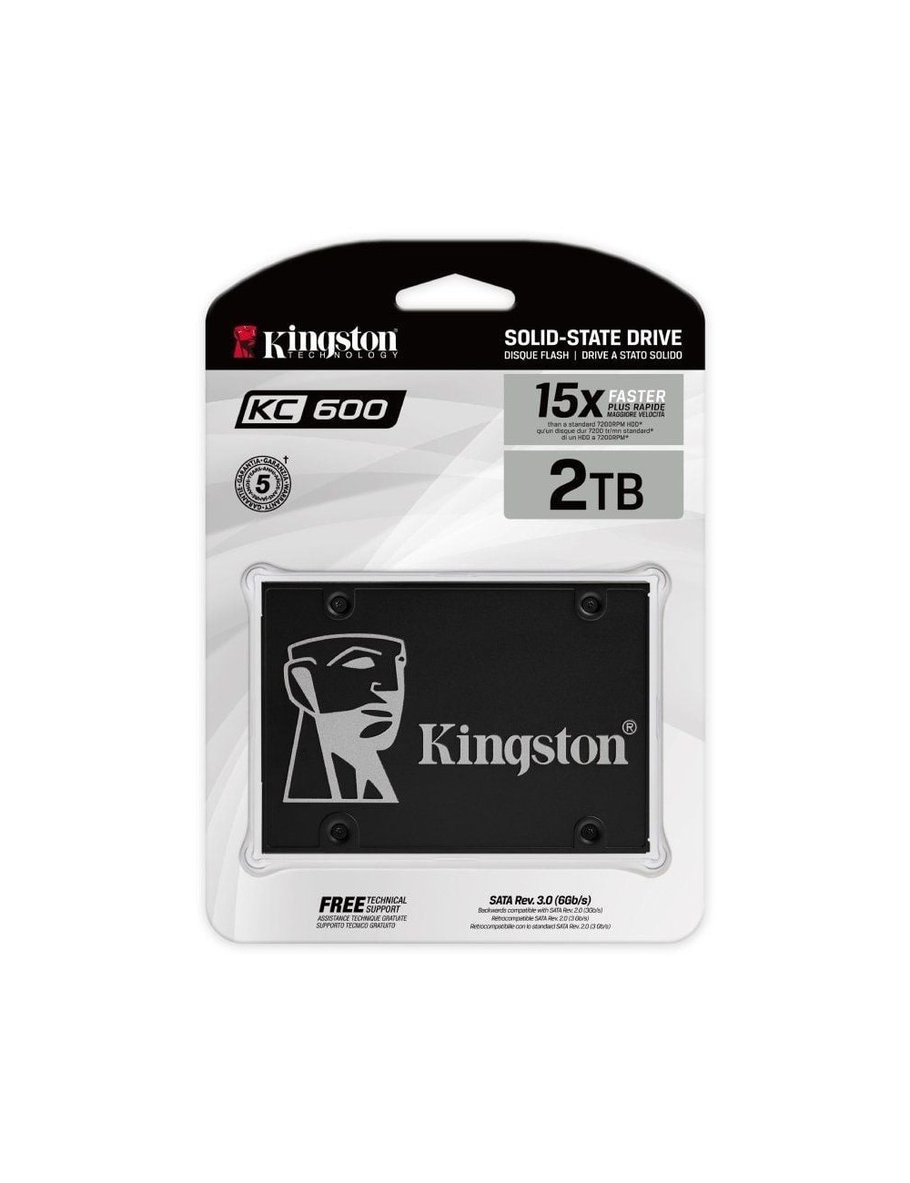 Disco SSD Kingston KC600 2TB/ SATA III/ Full Capacity