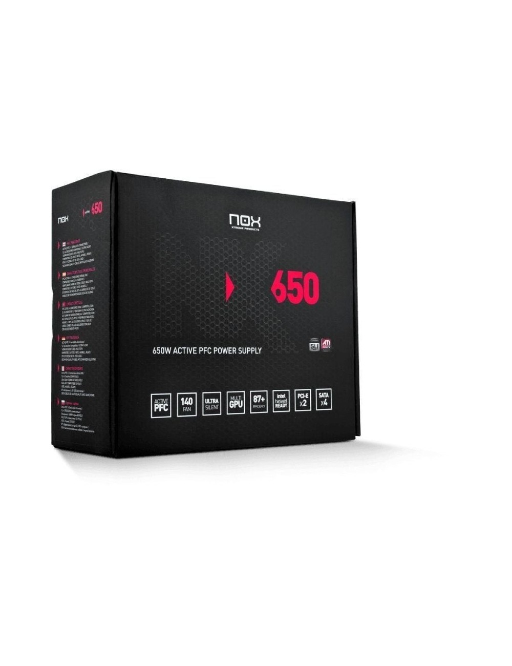 Fuente de Alimentación Nox NX/ 650W/ Ventilador 14cm