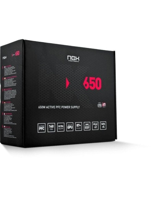 Fuente de Alimentación Nox NX/ 650W/ Ventilador 14cm