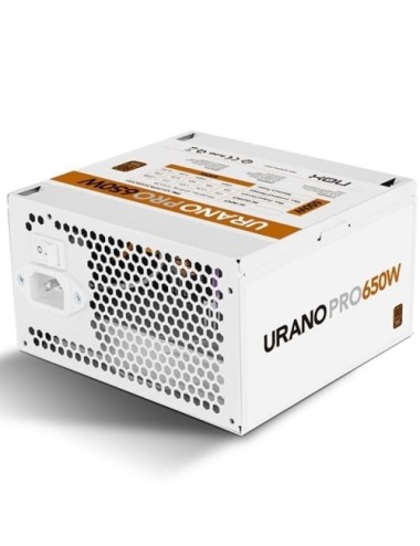 Fuente de Alimentación Nox Hummer Urano Pro White/ 650W/ Ventilador 12cm/ 80 Plus Bronze/ Blanca