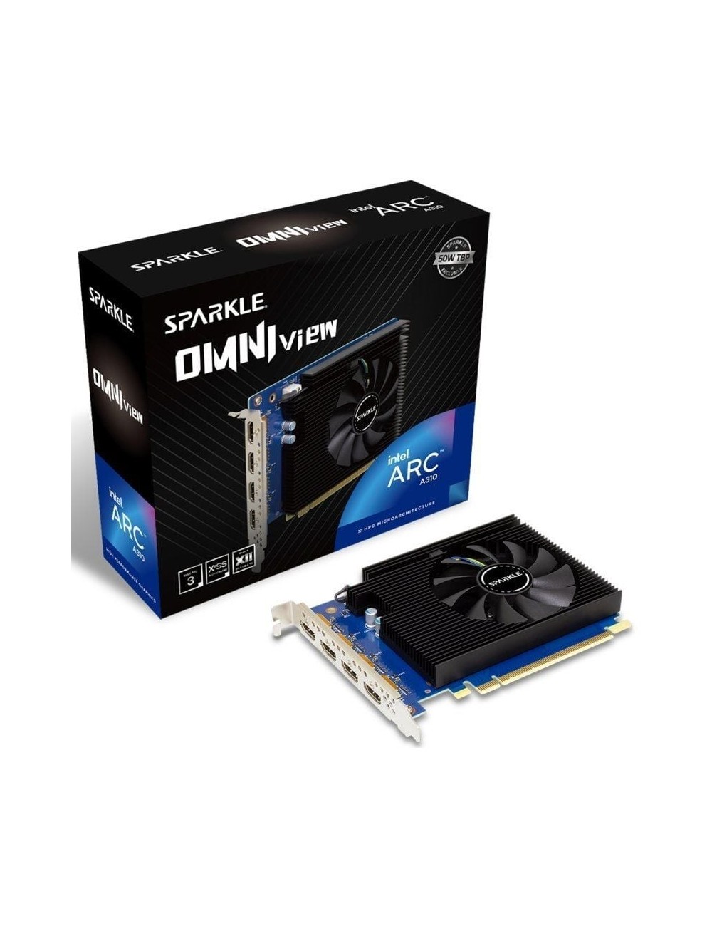 Tarjeta Gráfica Sparkle Intel Arc A310 Omni View/ 4GB GDDR6