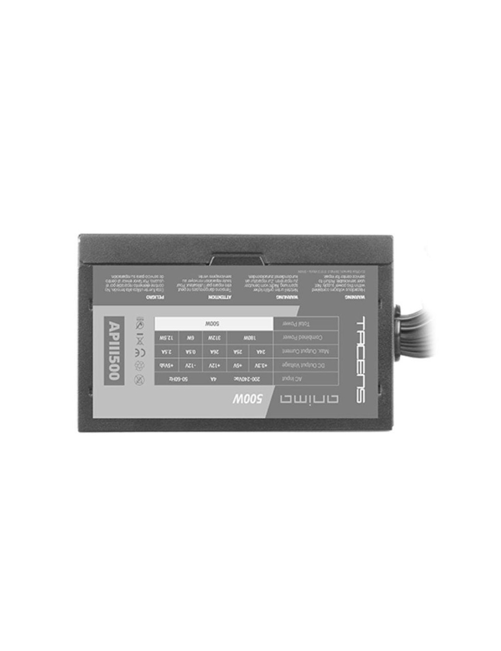 Fuente de Alimentación Anima APIII500/ 500W/ Ventilador 12cm