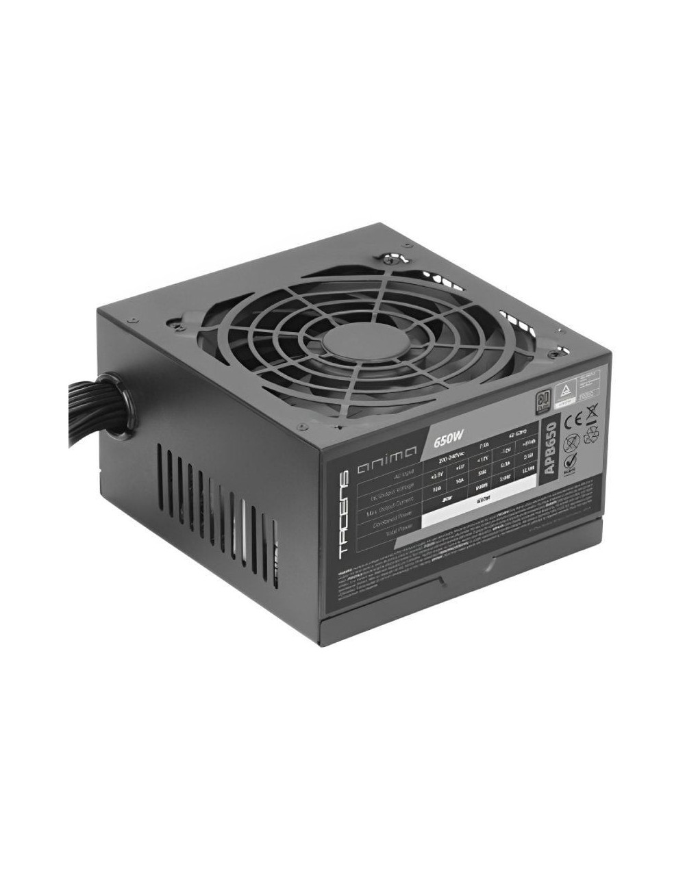 Fuente de Alimentación Tacens Anima APB650/ 650W/ Ventilador 12cm/ 80 Plus Silver