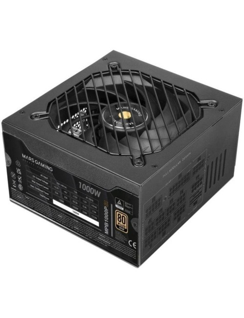 Fuente de Alimentación Mars Gaming MPB1000PSI/ 1000W/ Ventilador 14cm/ ATX 3.1/ PCIe 5.1/ 80 Plus Gold