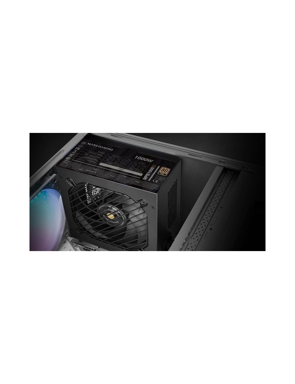 Fuente de Alimentación Mars Gaming MPB1000SI/ 1000W/ Ventilador 12cm/ 80 Plus Gold