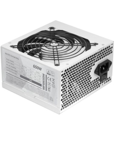Fuente de Alimentación Mars Gaming MPIII650W/ 650W/ Ventilador 12cm/ Blanca