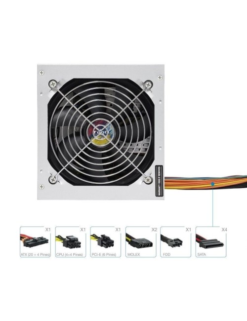 Fuente de Alimentación TooQ TQAPOLO-500SP/ 500W/ Ventilador 12cm
