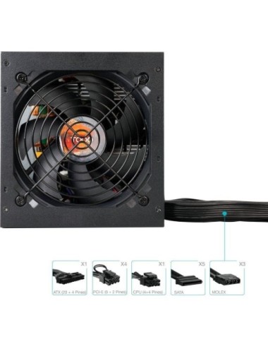 Fuente de Alimentación TooQ TQHELIOS-750SP/ 750W/ Ventilador 12cm/ 80 Plus Bronze