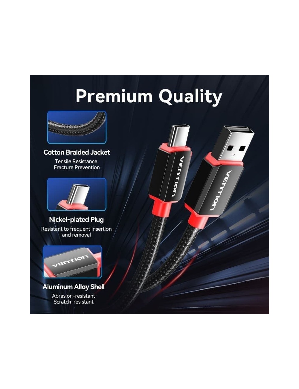Tarjeta de Sonido Gaming con Amplificador Vention CVAB0/ USB Tipo-C Macho - 3xJack 3.5 Hembra