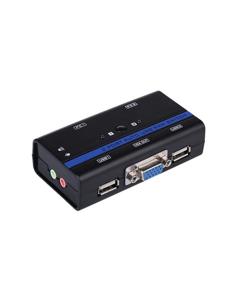 Conmutador KVM SVGA Aisens A111-0064/ 2PC con 1 sólo teclado y ratón