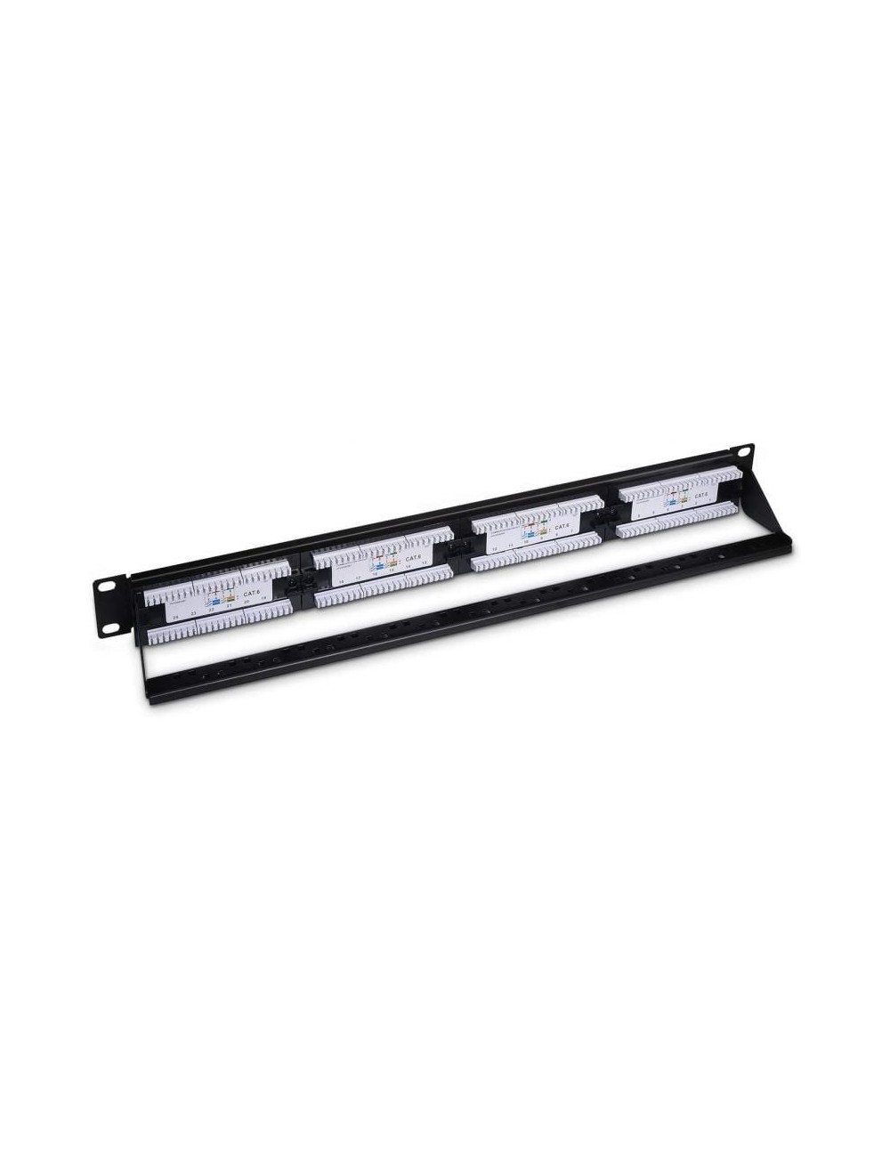 Patch Panel Aisens A141-0308/ 24 Puertos/ Cat.6/ Altura 1U