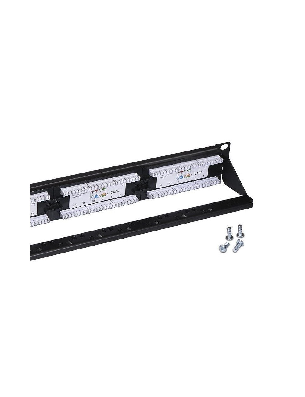 Patch Panel Aisens A141-0509/ 24 Puertos/ Cat.6/ Altura 1U/ Gestión de Cables