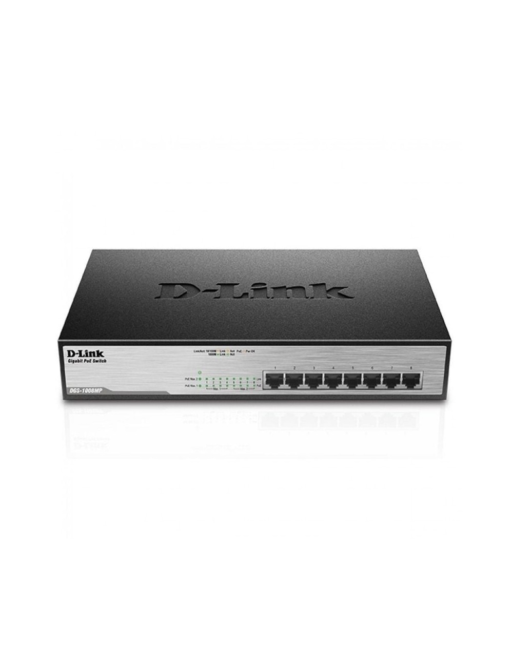 Switch D-Link DGS-1008MP 8 Puertos/ RJ-45 10/100/1000 POE