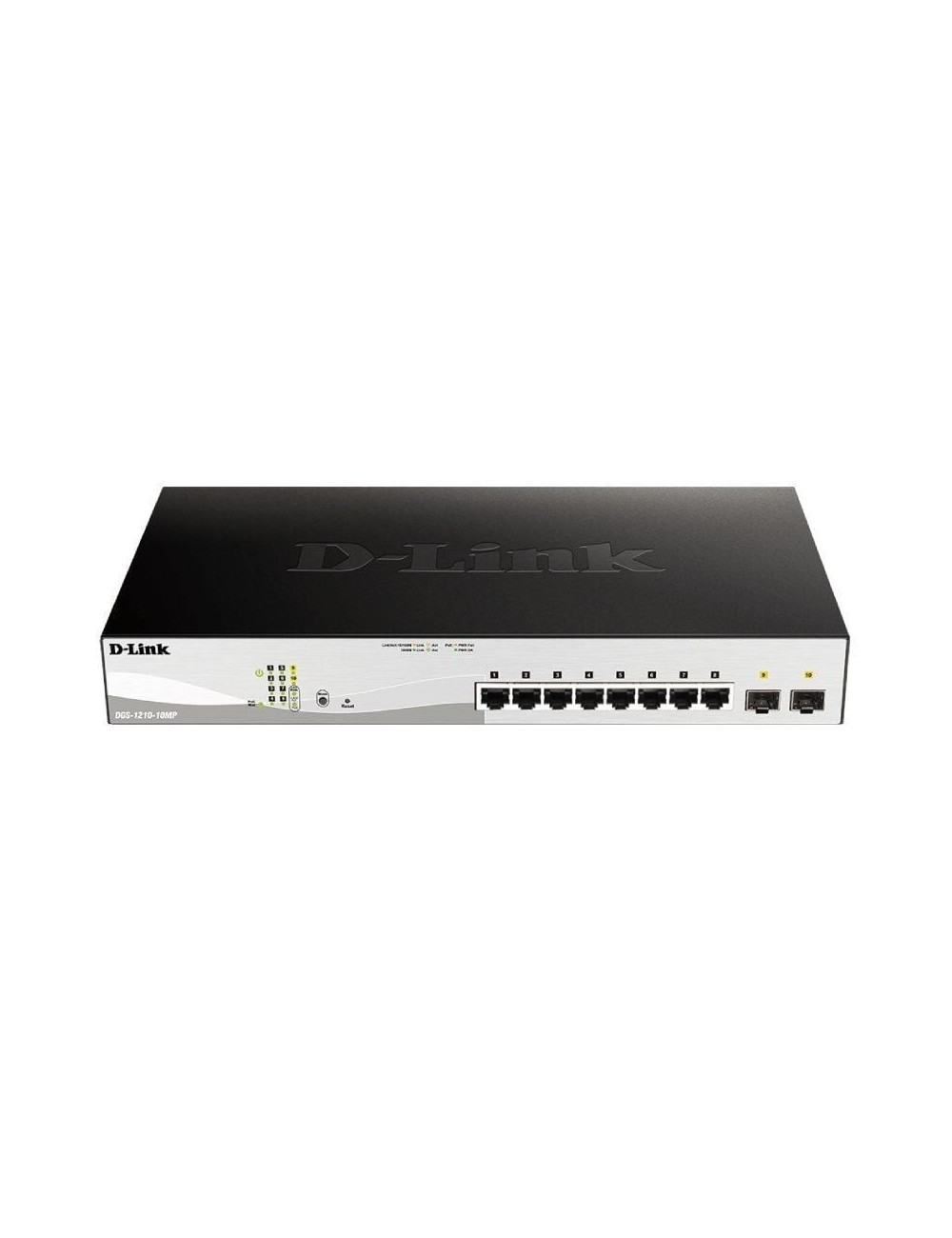 Switch Gestionable D-Link DGS-1210-10MP 10 Puertos/ RJ-45 10/100/1000/ PoE/ SFP
