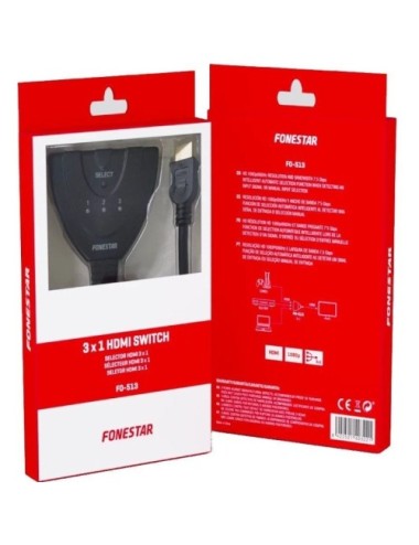 Switch HDMI 3 en 1 Fonestar FO-513/ 3xHDMI