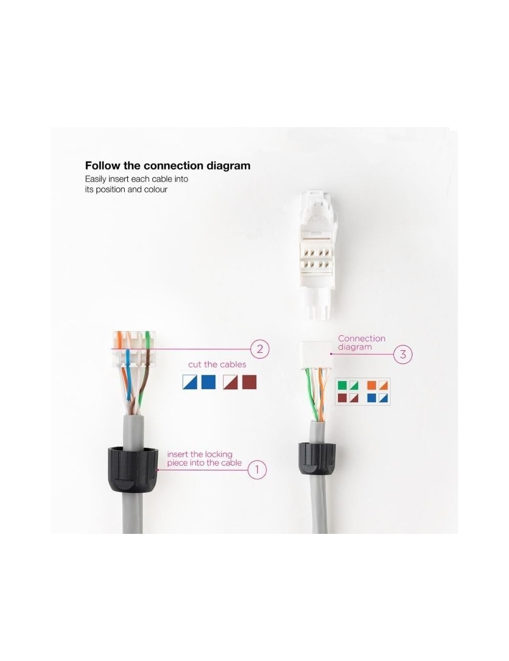 Conector RJ45 UTP Nanocable 10.21.0601/ Cat.6A/ Auto Crimpable/ 10 uds