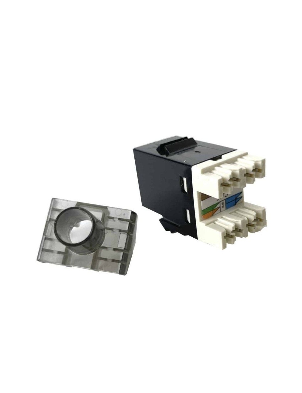 Conector RJ45 Phasak SD 3018 Cat.6 UTP/ Negro
