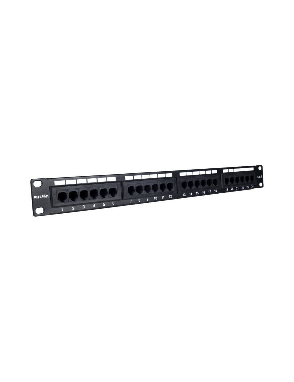 Patch Panel Phasak PU 2420/ 24 Puertos/ Cat.6/ Altura 1U