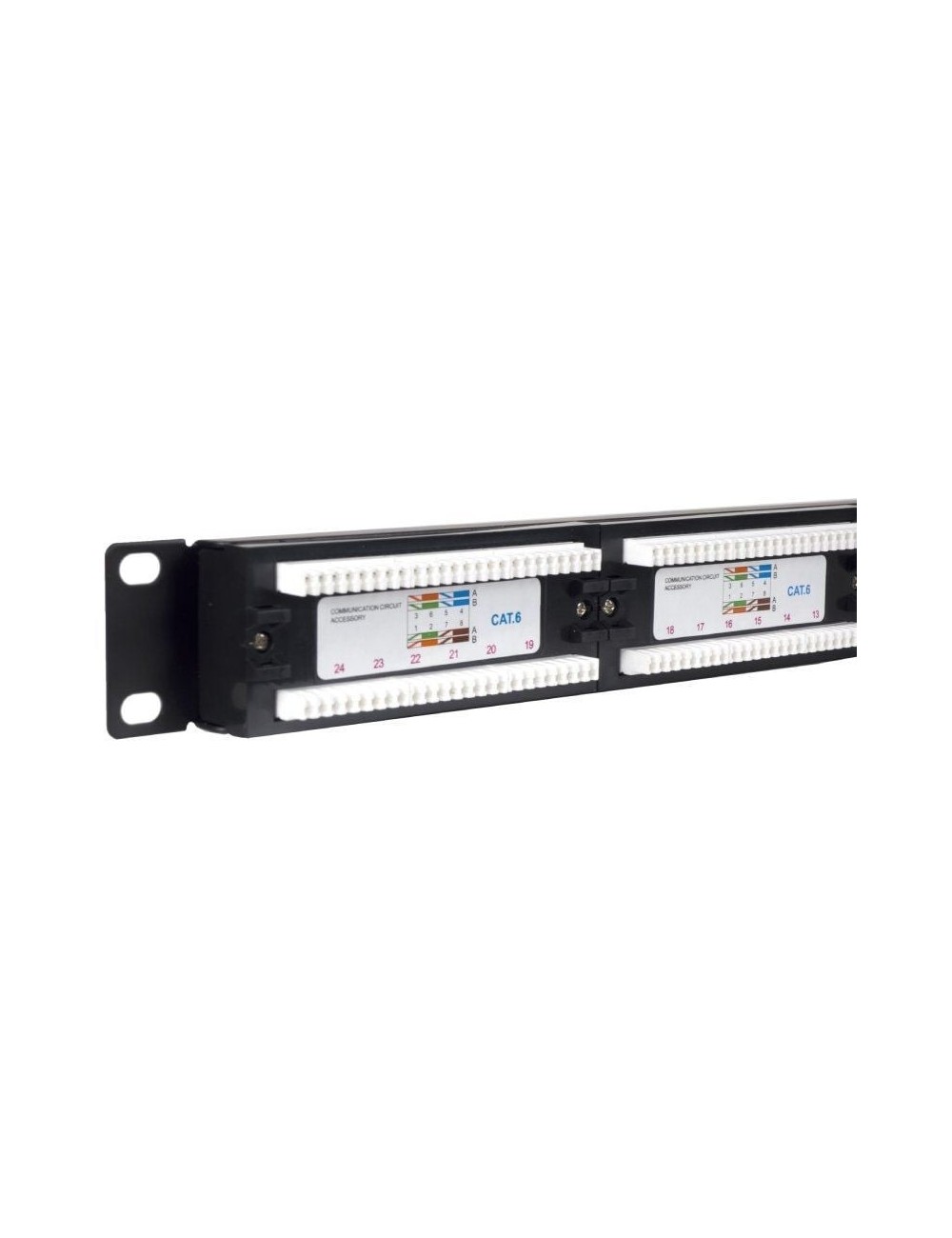 Patch Panel Phasak PU 2420/ 24 Puertos/ Cat.6/ Altura 1U