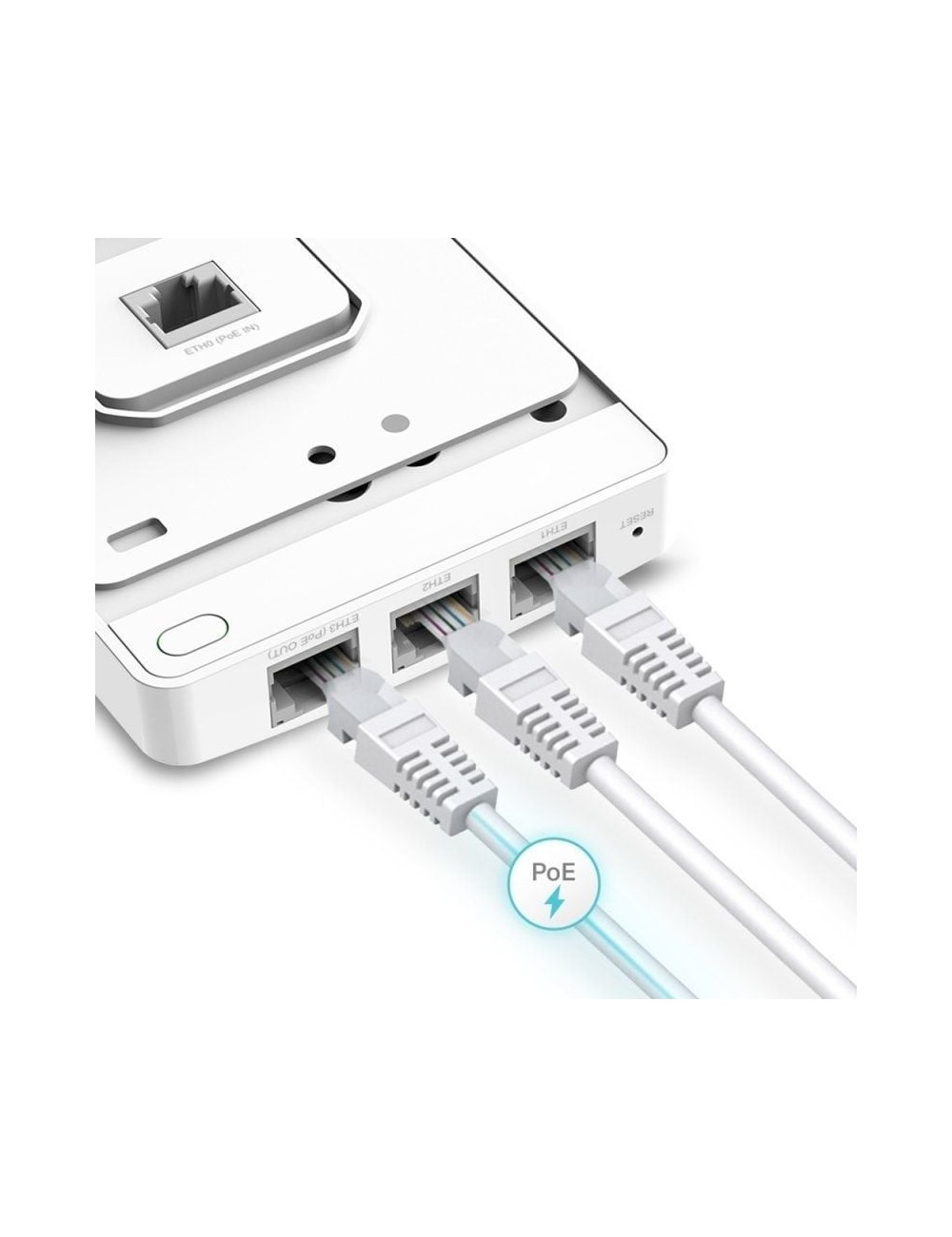 Punto de Acceso Inalámbrico TP-Link Omada EAP235-WALL PoE 1200Mbps/ 2.4GHz 5GHz/ Antenas de 4dBi/ WiFi 802.11ac/a/n/b/g 802.3af/